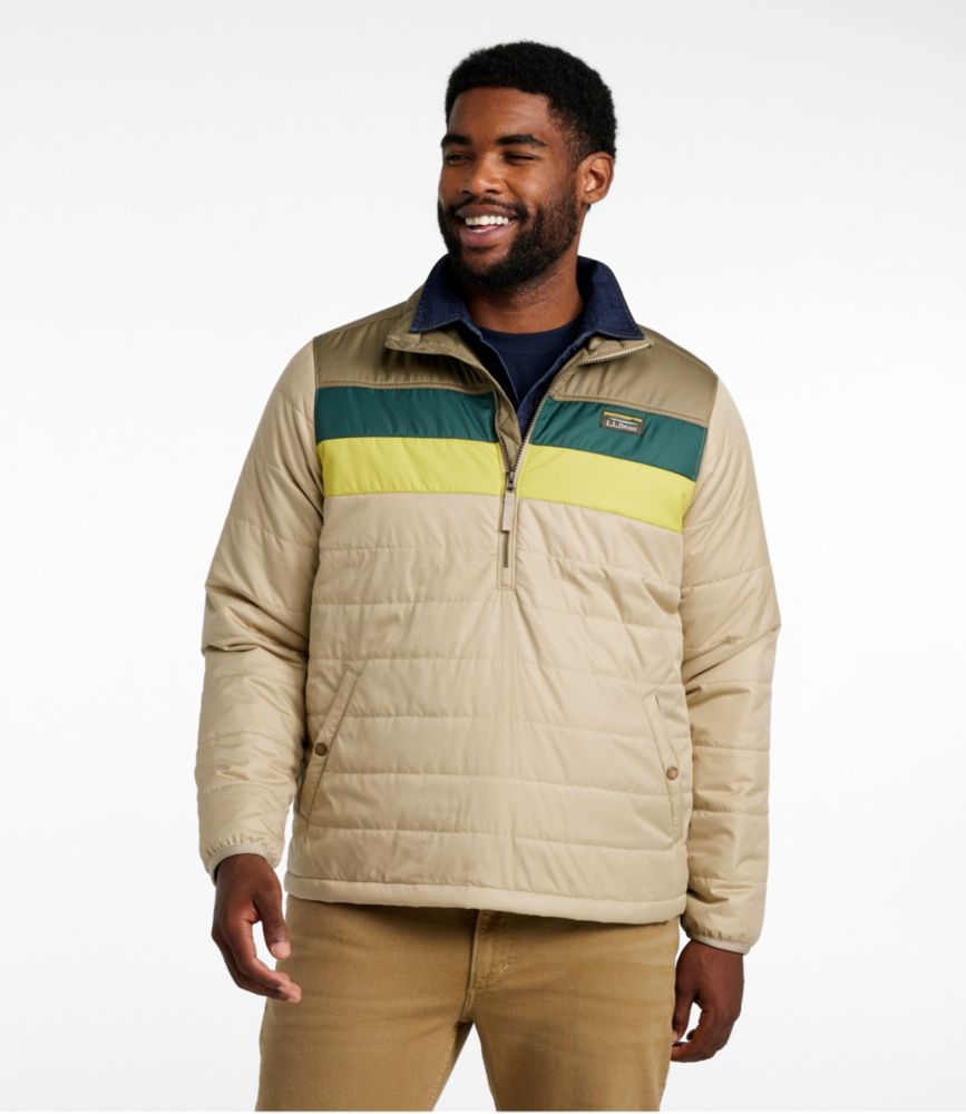 Men's Mountain Classic Puffer Pullover, Colorblock, Dark Mushroom/Sandstone, small image number 4