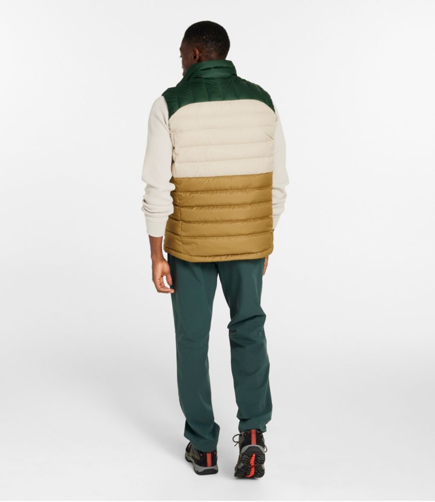 Men's Bean's Down Vest, Colorblock, Fatigue Green/Deep Balsam, small image number 5