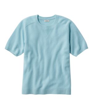 Women's Classic Cashmere Sweater, Short-Sleeve Tee