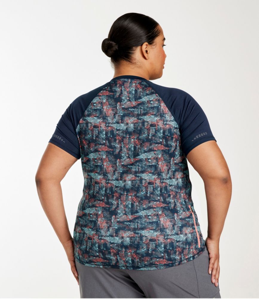 Women's Comfort Cycling Jersey Print Short-Sleeve, Classic Navy Geo Print/Classic Navy, small image number 3