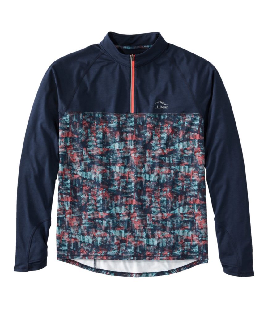 Men's Comfort Cycling Jersey, Long-Sleeve Print