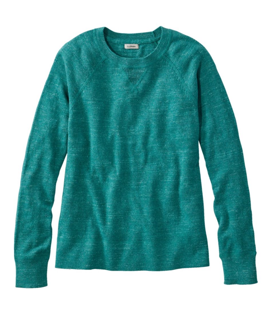 Women's Organic Cotton Slub Sweater, Crewneck Sweatshirt