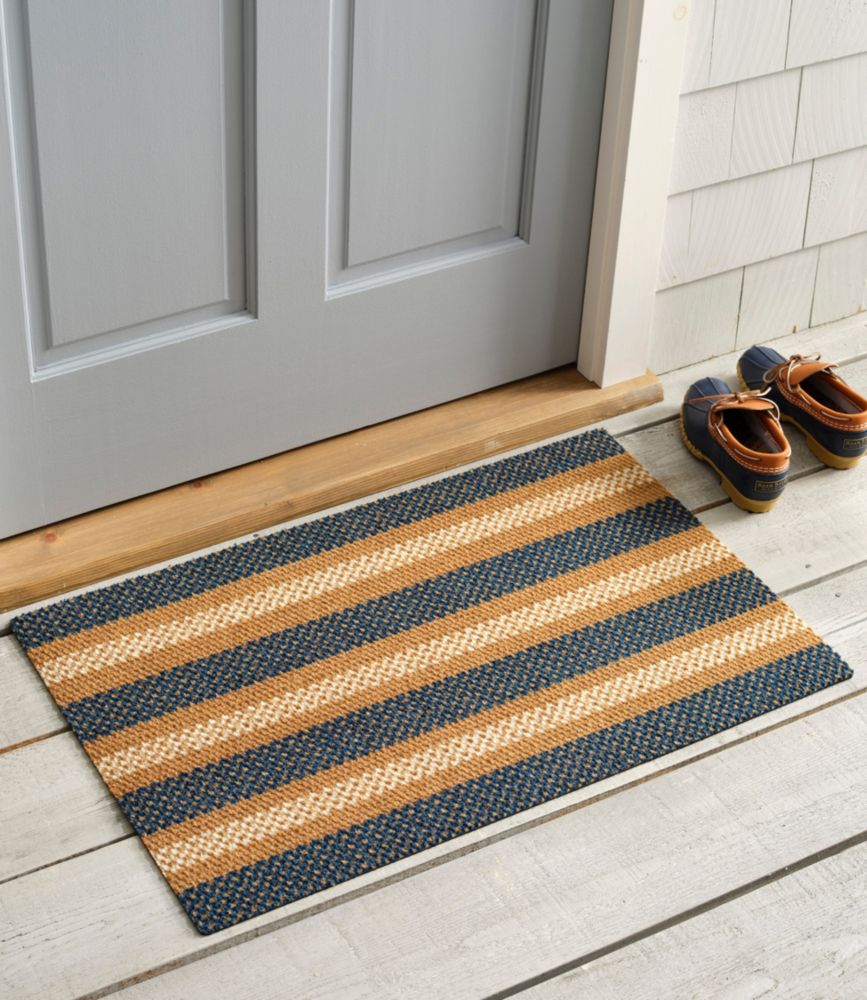 Duracoir Doormat, Nautical Stripe, Natural/Indigo, small image number 4