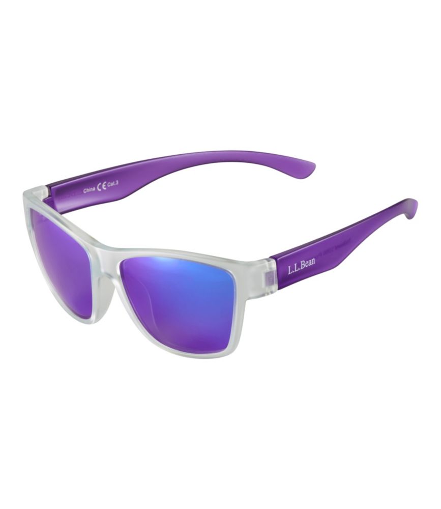 Kids' L.L.Bean Trailbound Polarized Sunglasses, Matte Crystal/Purple, small image number 1