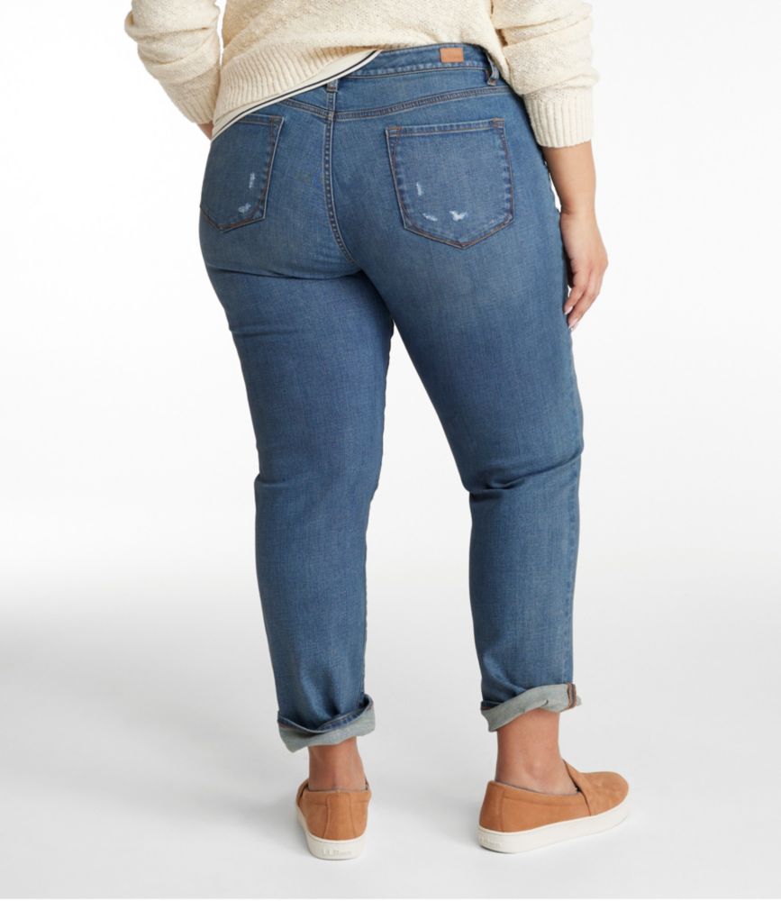 Women's Signature Organic Denim Boyfriend Jeans, Low-Rise Straight-Leg, Vintage Indigo, small image number 3