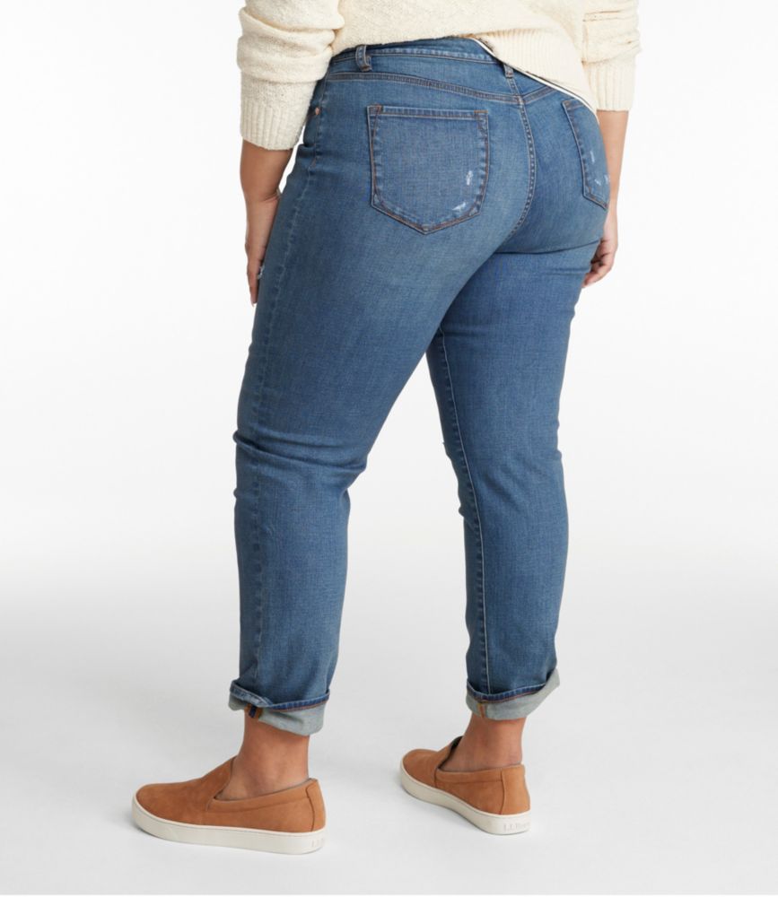 Women's Signature Organic Denim Boyfriend Jeans, Low-Rise Straight-Leg, Vintage Indigo, small image number 4