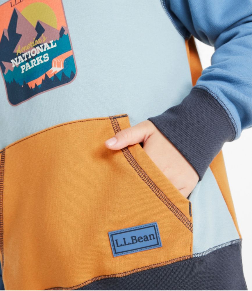 Kids' Athleisure Hoodie, Colorblock, Pink Grapefruit Color Block, small image number 7