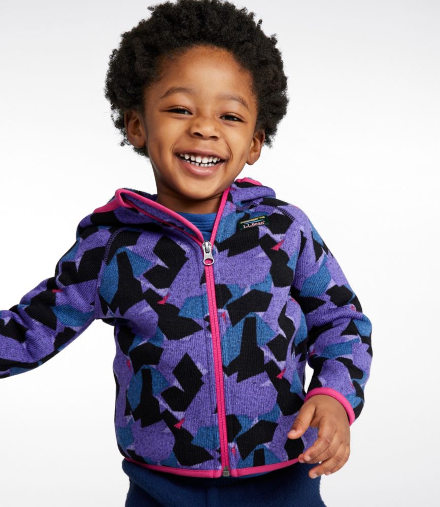 Infants' and Toddlers' L.L.Bean Sweater Fleece, Full-Zip Print, Peak Purple Camo, small image number 3