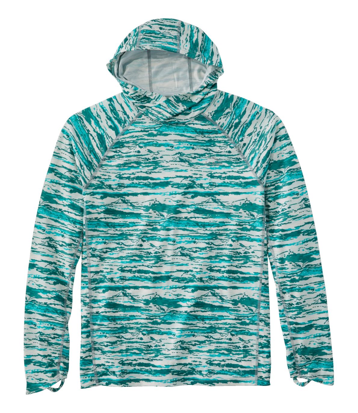 Men's Swift River Cooling Hooded Rash Guard, Print at L.L. Bean