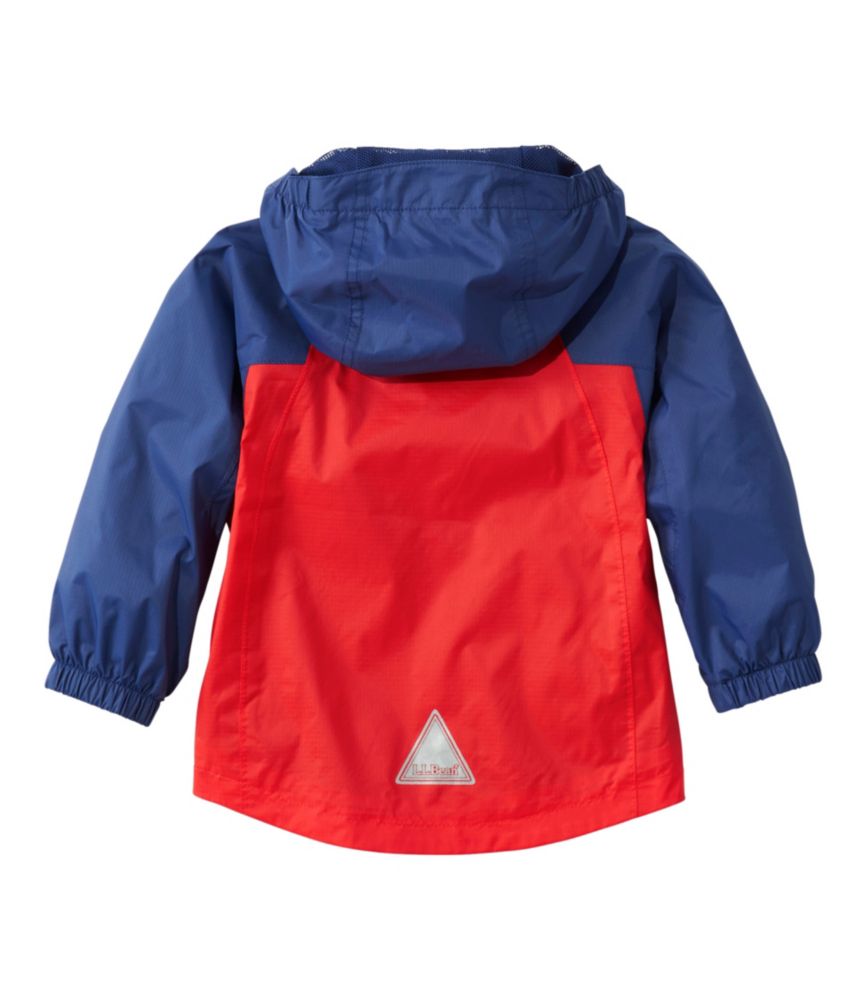 Toddlers' Discovery Rain Jacket, Colorblock, Lobster Red/Dark Royal Blue, small image number 5