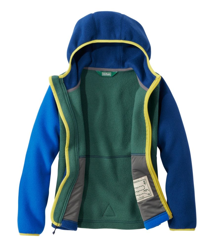 Kids' Mountain Classic Fleece, Hooded Colorblock, Deep Green, small image number 6