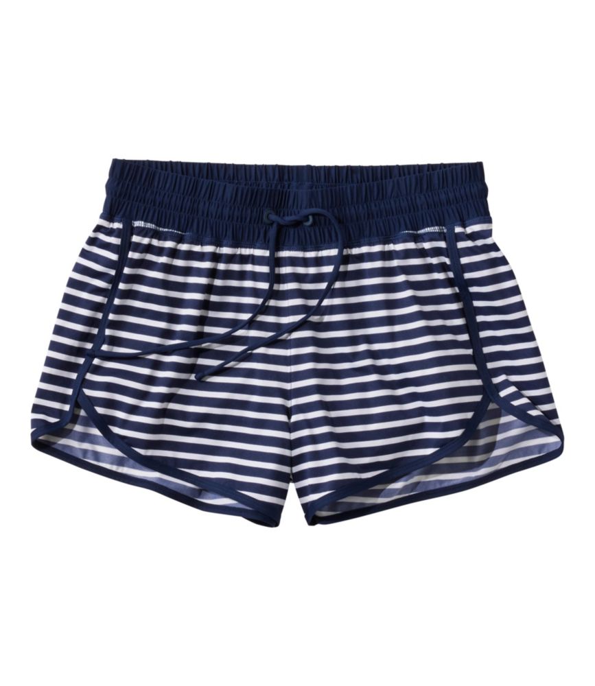 Women's UPF 50+ Knit Shorts, Print, Darkest Navy Sailor Stripe, small image number 1