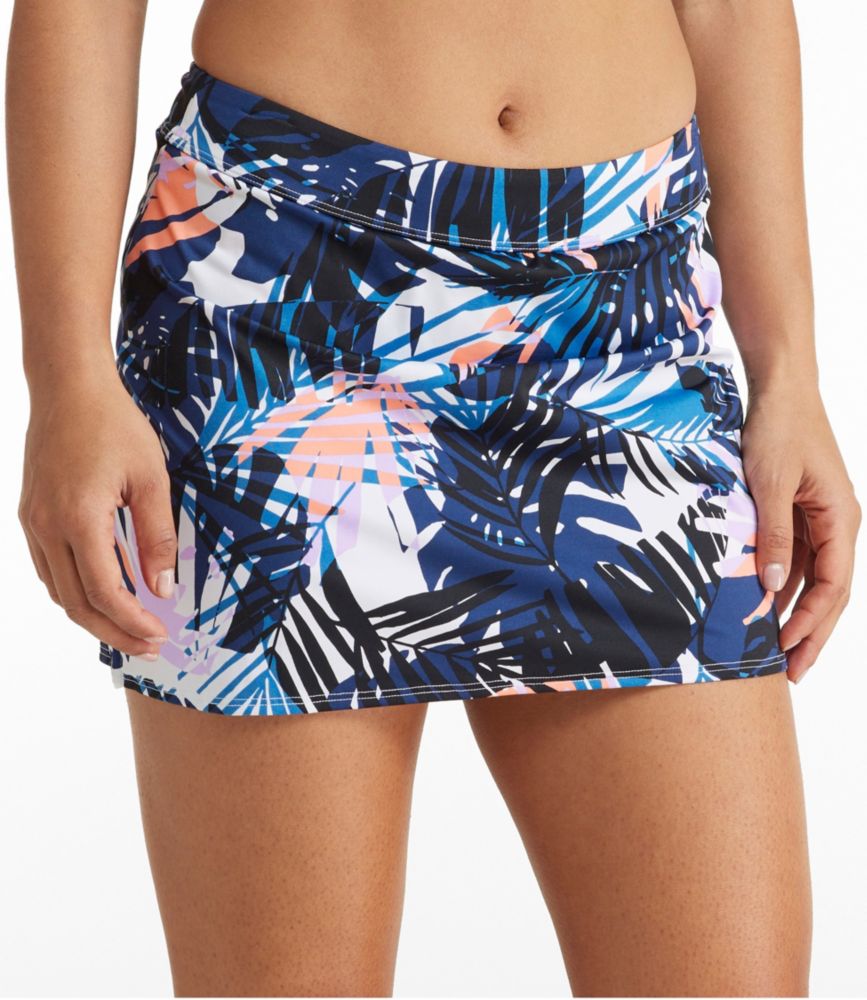 Women's New Currents Swimwear, Ruched Swim Skort Print, , small image number 1