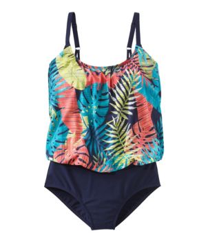 Women's Shaping Swimwear, Blouson Tanksuit Print