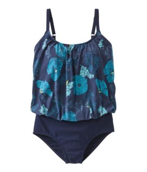 Women's Shaping Swimwear, Blouson Tanksuit Print