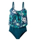 Women's Shaping Swimwear, Blouson Tanksuit Print