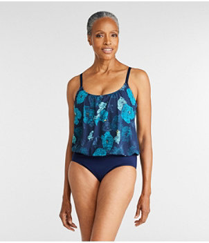 Women's Shaping Swimwear, Blouson Tanksuit Print
