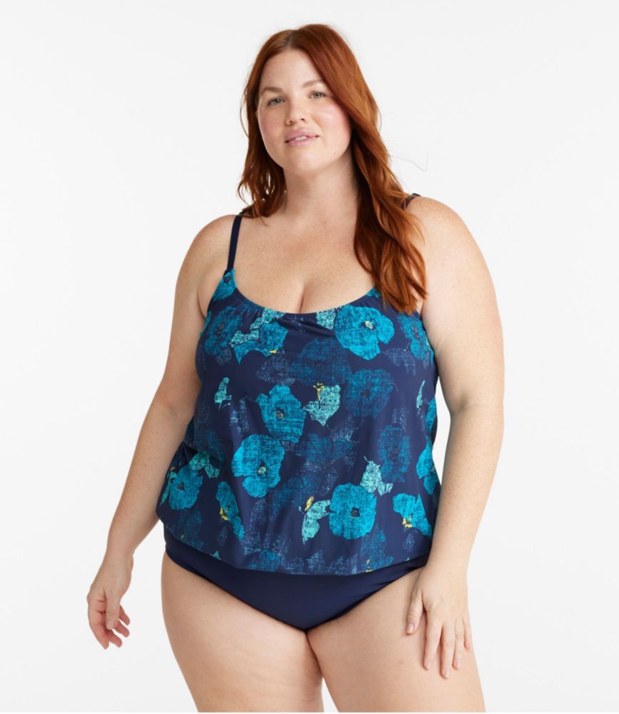 Women's Shaping Swimwear, Blouson Tanksuit Print