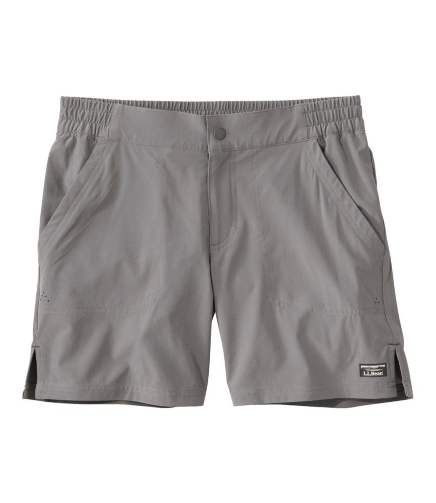 Women's L.L.Bean Stretch UPF Shorts, 6", Platinum, small image number 1