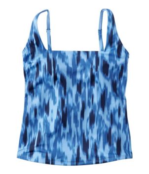 Women's New Currents Swimwear, Squareneck Tankini Top Print