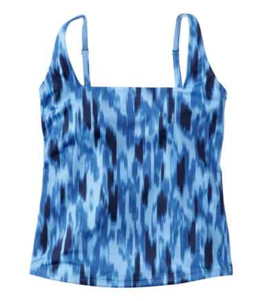 Women's New Currents Swimwear, Squareneck Tankini Top Print