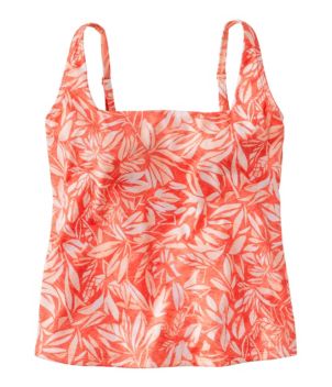 Women's New Currents Swimwear, Squareneck Tankini Top Print