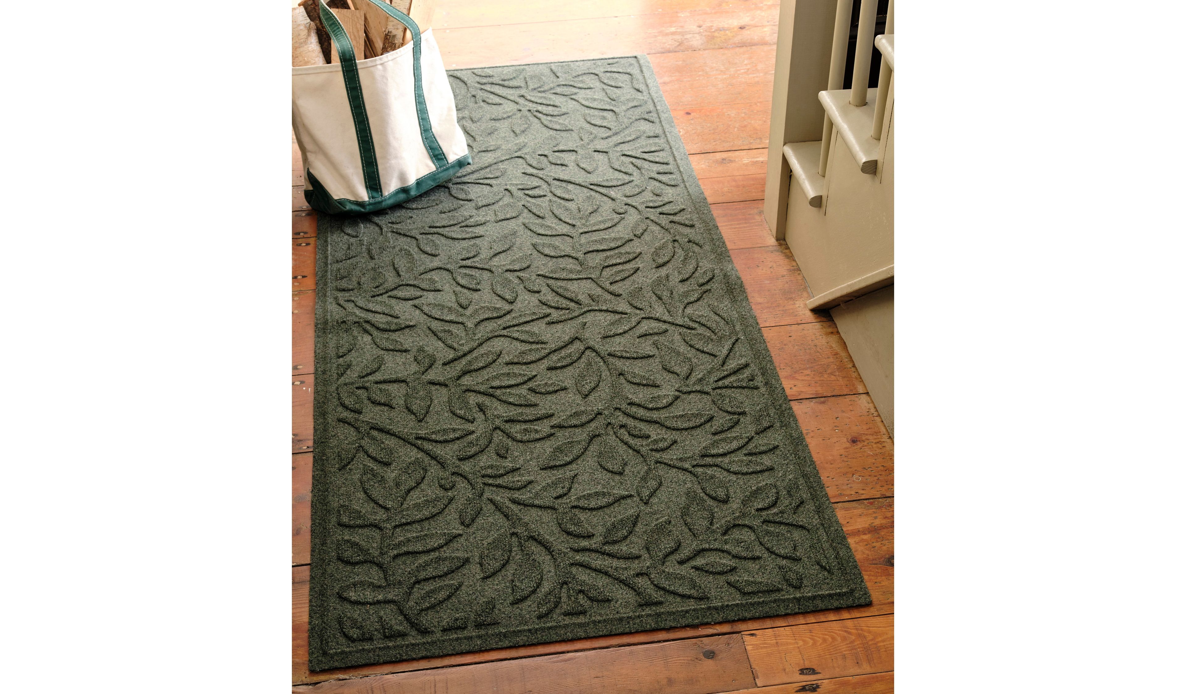 Heavyweight Recycled Waterhog Mat Runner, Woodland Leaf