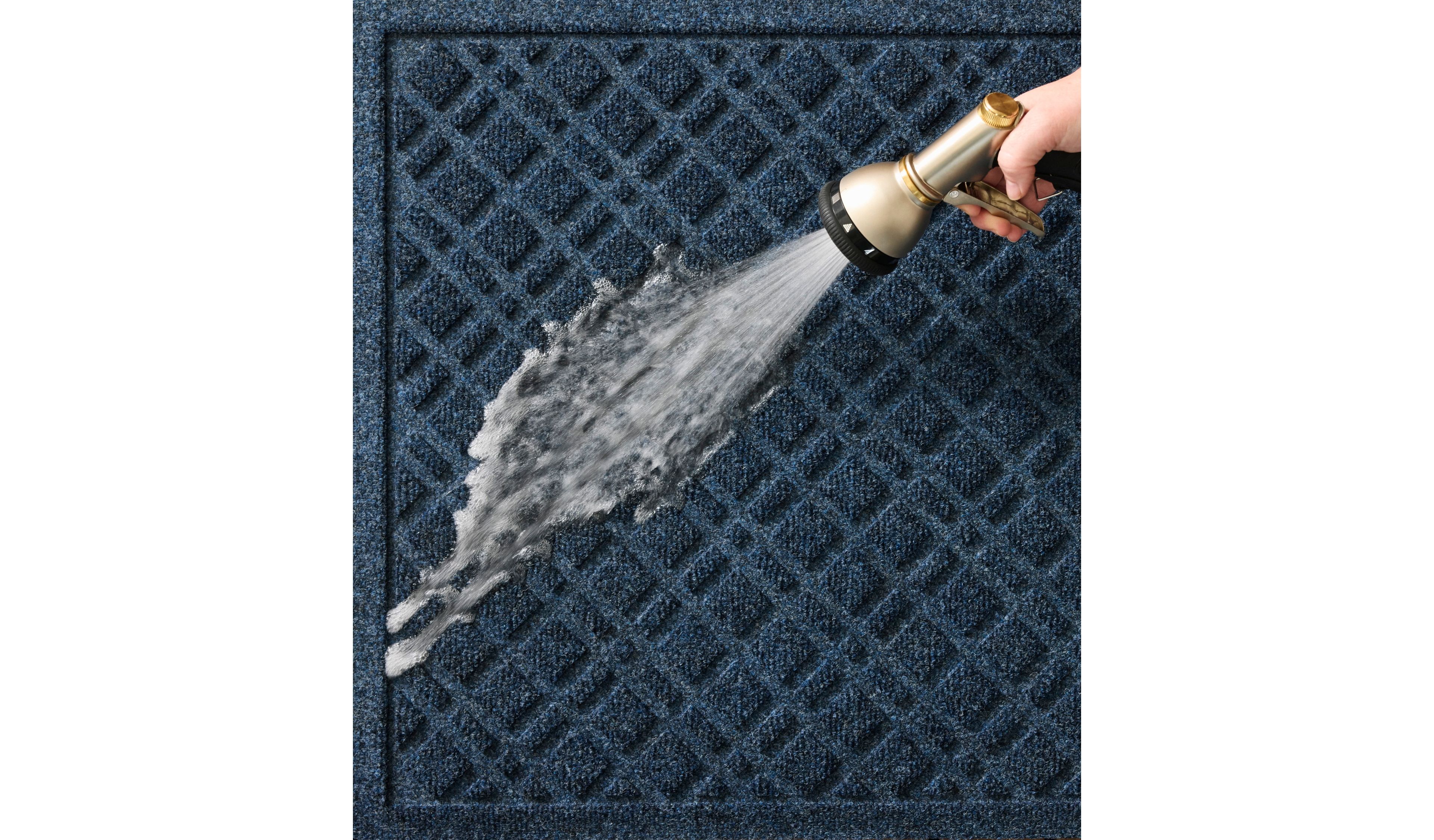Heavyweight Recycled Waterhog Mat, Runner, Plaid