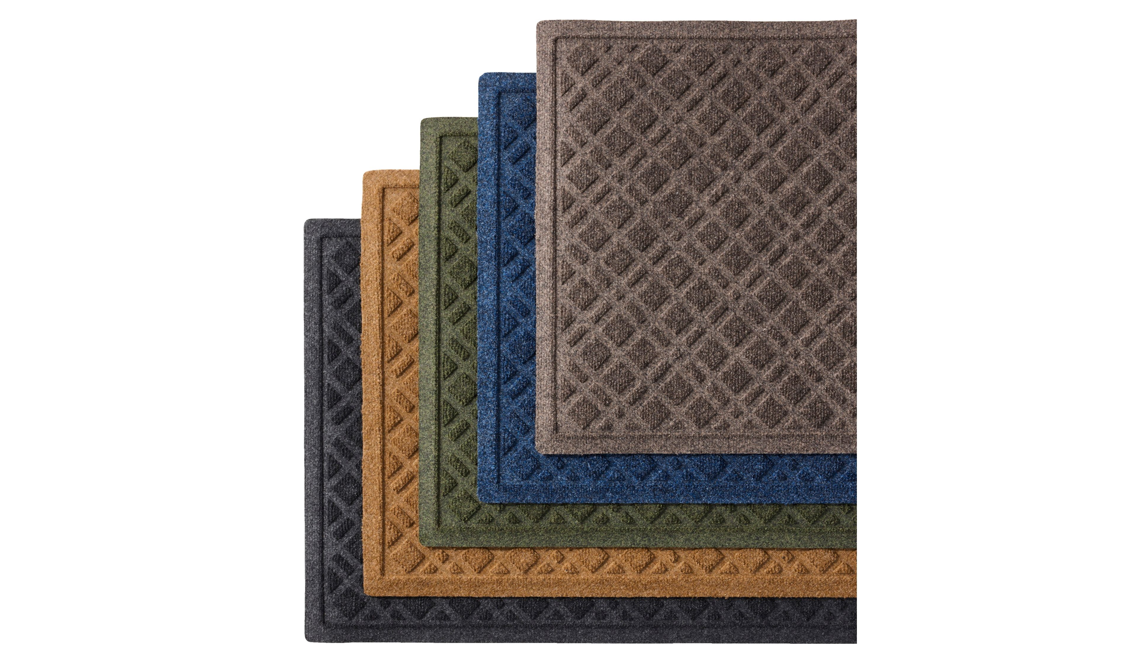 Heavyweight Recycled Waterhog Mat, Runner, Plaid