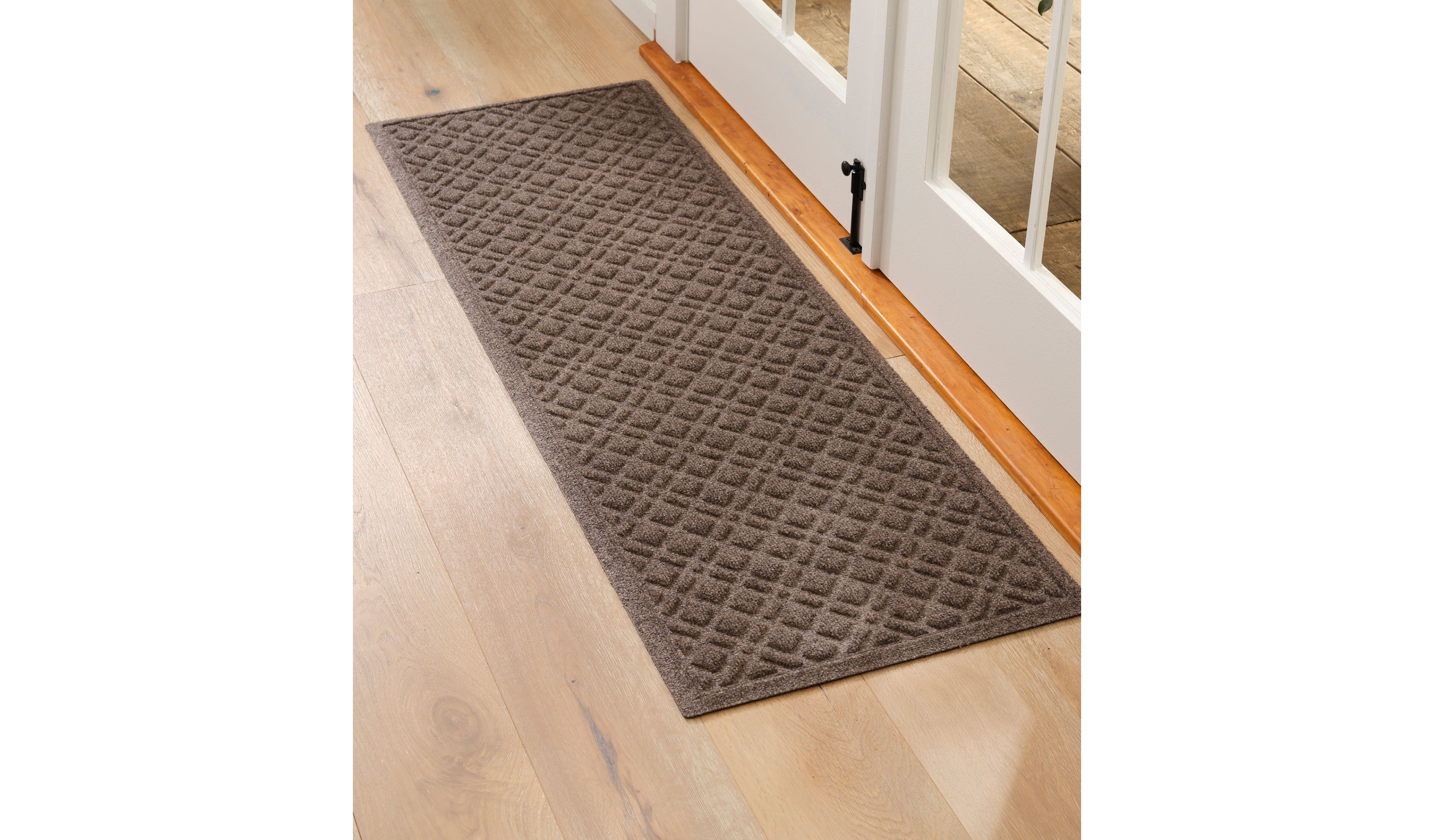 Heavyweight Recycled Waterhog Mat, Runner, Plaid