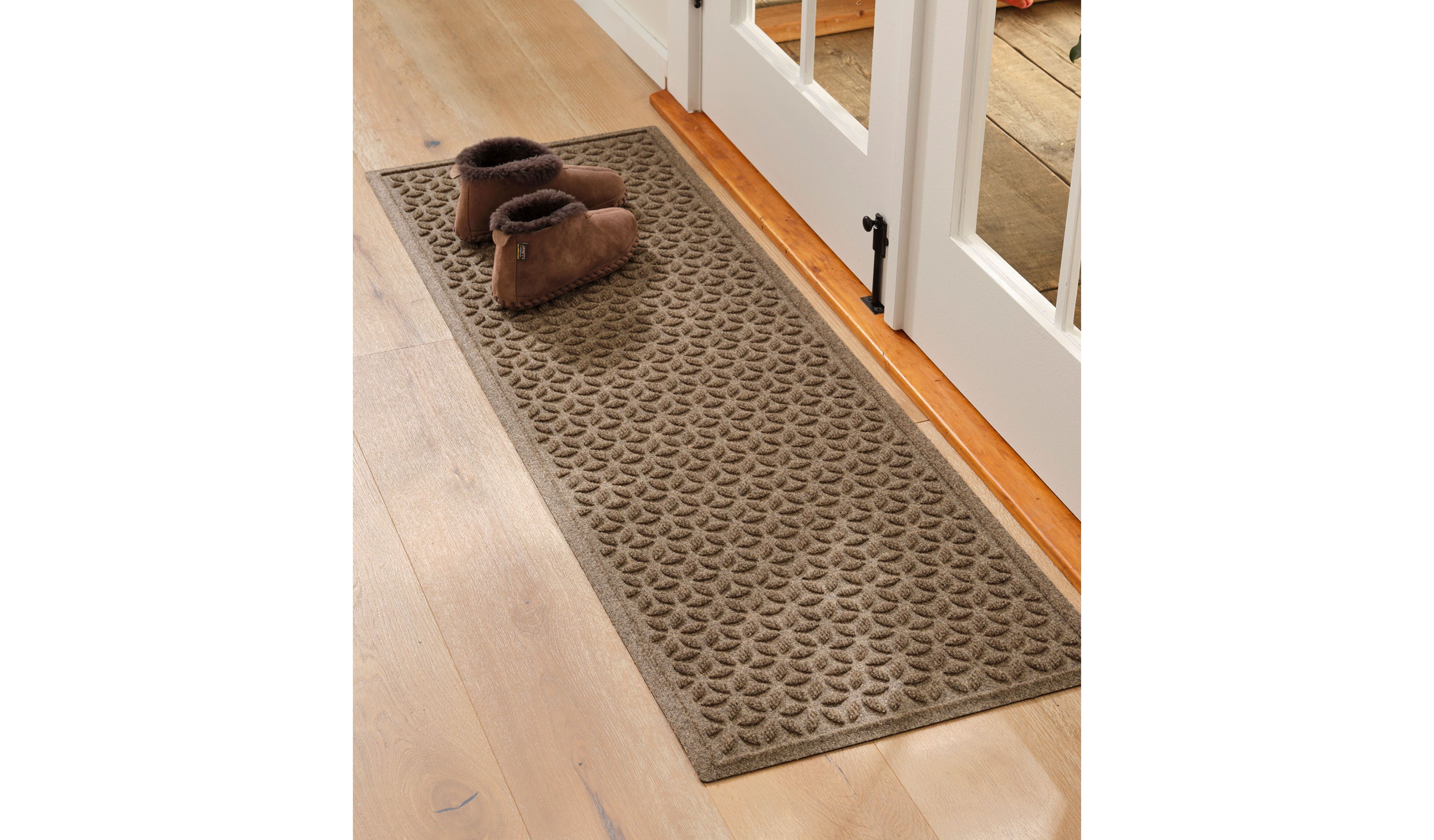 Heavyweight Recycled Waterhog Mat Runner, Blooming Circles
