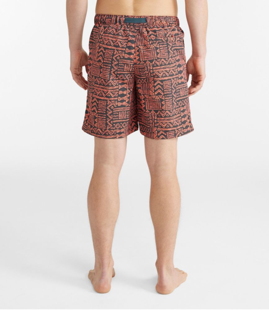 Men's Classic Supplex Sport Shorts, Belted, Print, 8", Ember Geo, small image number 3