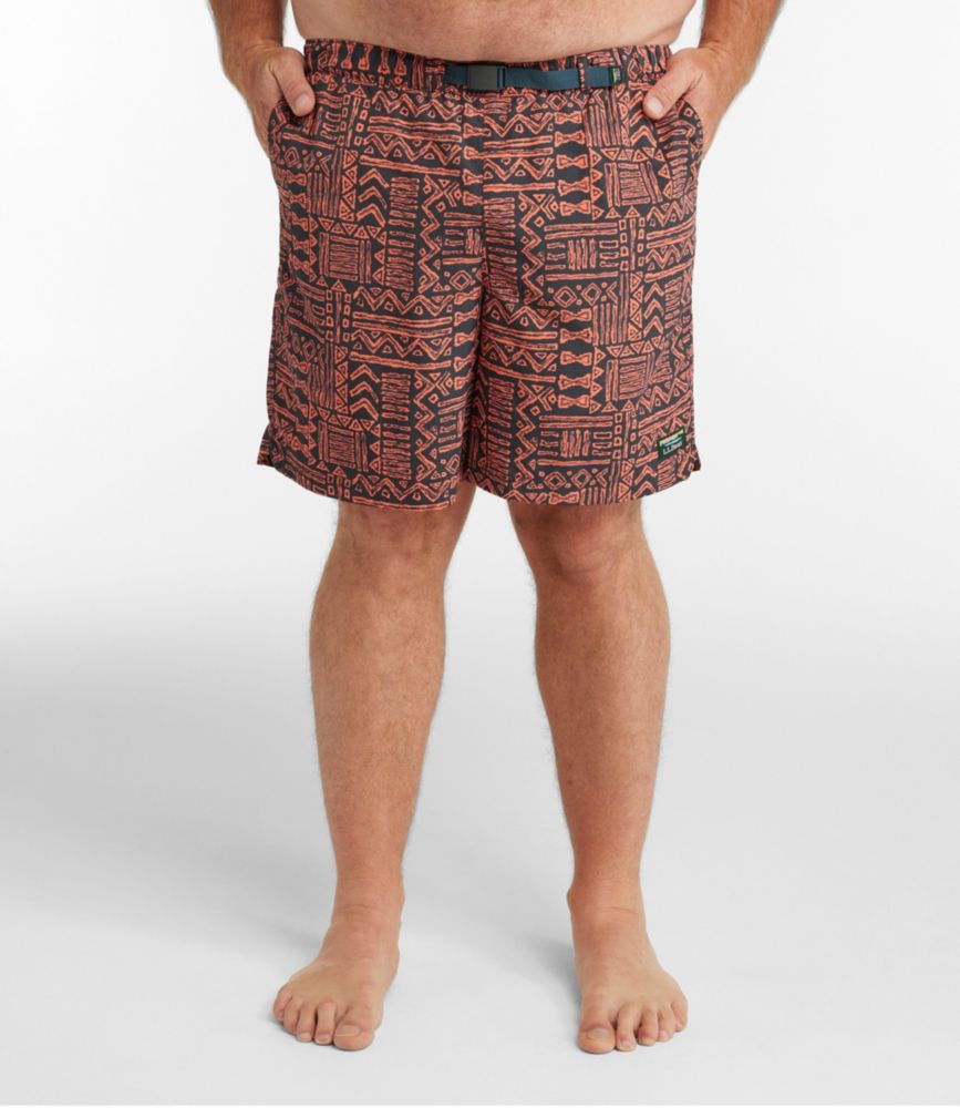 Men's Classic Supplex Sport Shorts, Belted, Print, 8", , small image number 4
