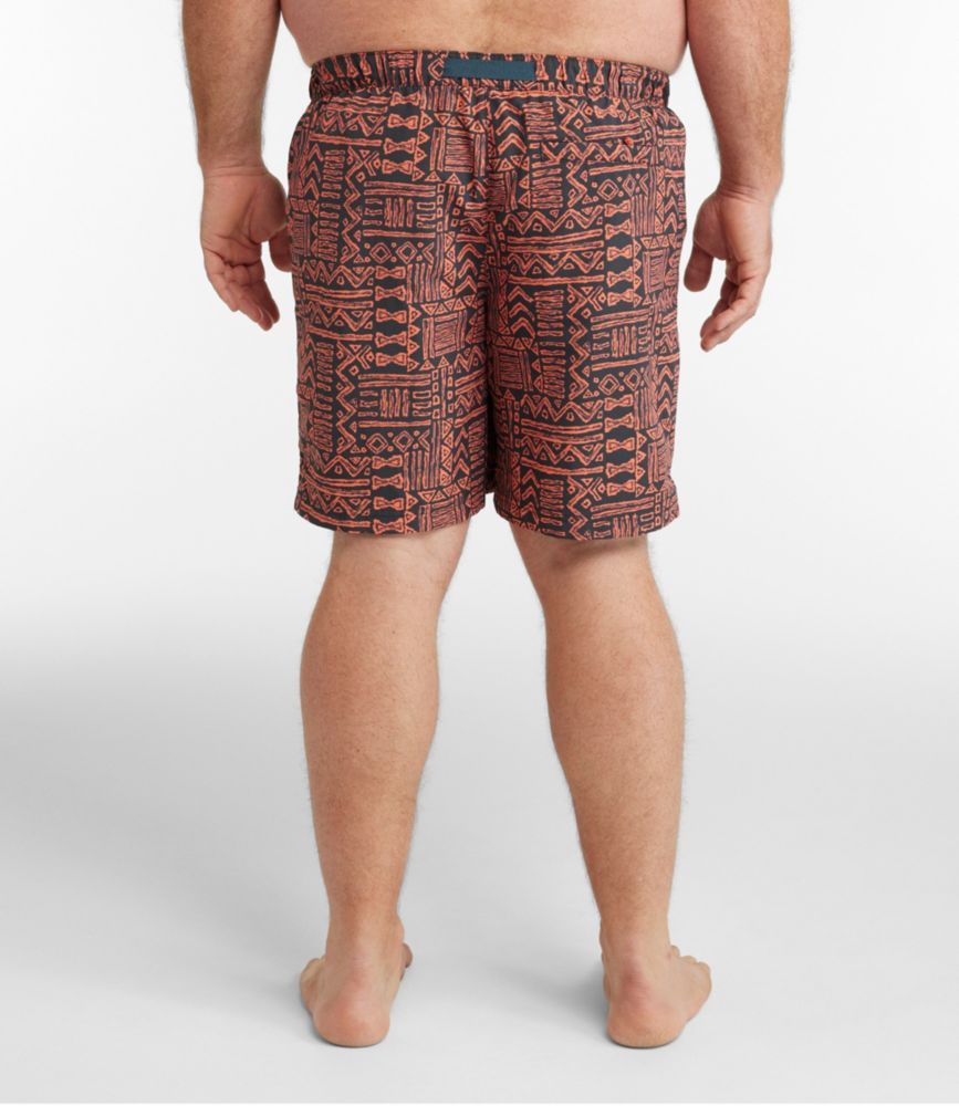 Men's Classic Supplex Sport Shorts, Belted, Print, 8", Ember Geo, small image number 5