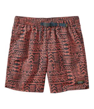 Men's Classic Supplex Sport Shorts, Belted, Print, 8"