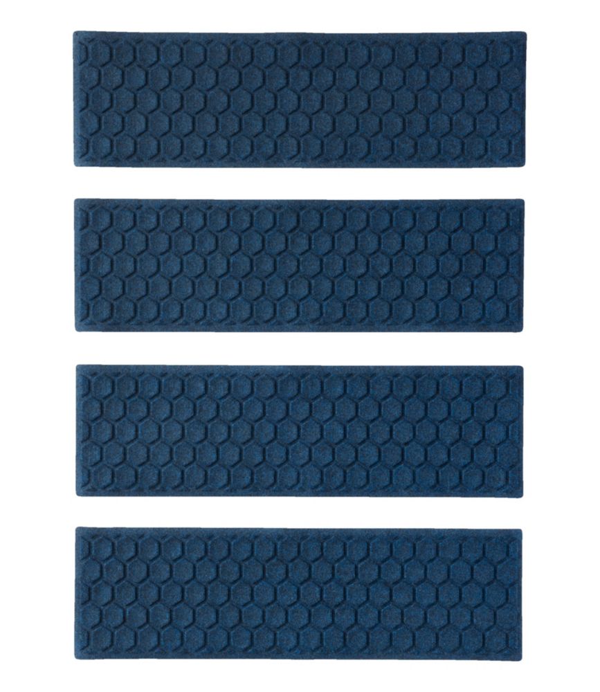 Washable Waterhog Mat, Stair Treads, Set of Four, Honeycomb, Dark Blue, small image number 1