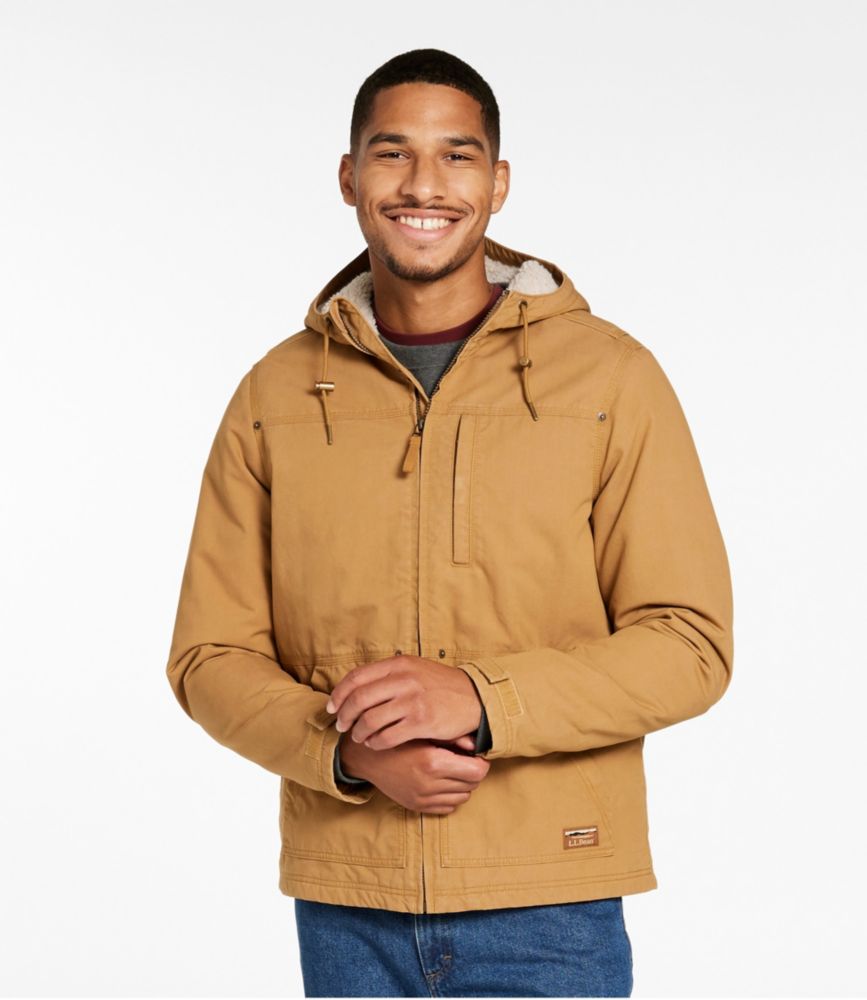 Men's Bean's Insulated Utility Hoodie, Marsh Brown, small image number 2