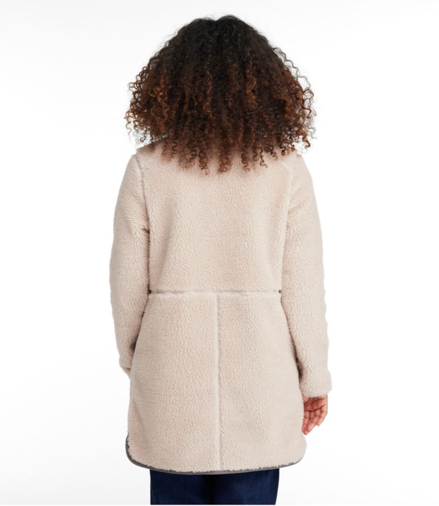 Women's Bean's Sherpa Fleece Coat, Carbon Navy, small image number 3