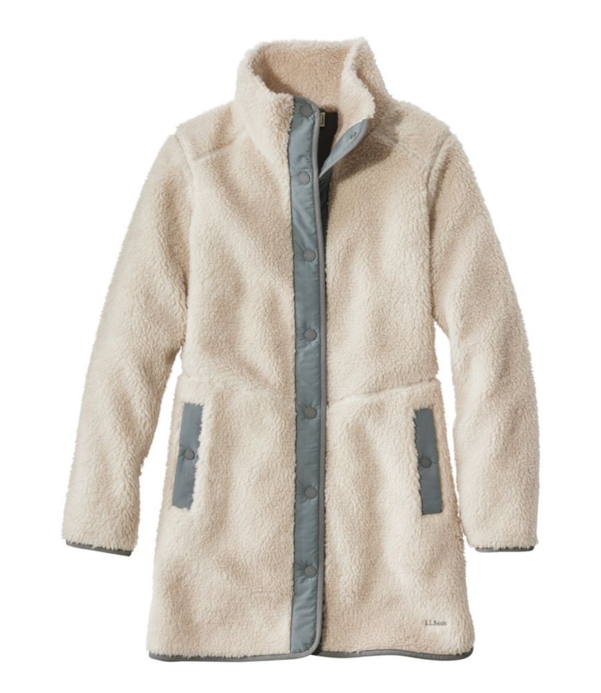 Women's Bean's Sherpa Fleece Coat, Soapstone, small image number 1