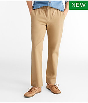 Men's Lakewashed Stretch Khakis, Pull-On, Standard Fit, Straight Leg