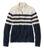 Women's Bean's Heritage Soft Cotton Fisherman Sweater, Cardigan Pattern