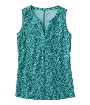 Women's Streamside Tank, Splitneck Print