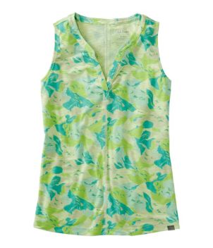 Women's Streamside Tank, Splitneck Print