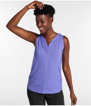 Women's Streamside Tank, Splitneck Print