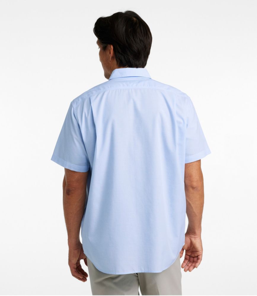 Men's Bean's Wrinkle-Free Everyday Shirt, Traditional Untucked Fit, Short-Sleeve, Dawn Blue, small image number 3