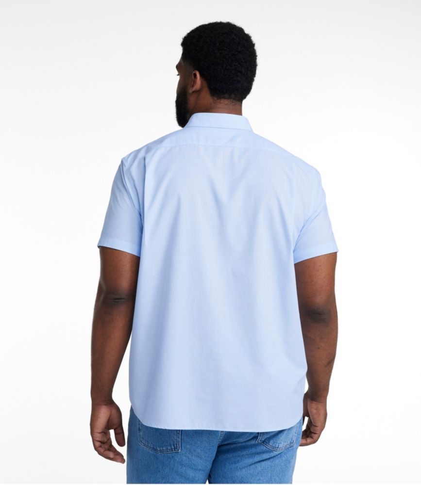 Men's Bean's Wrinkle-Free Everyday Shirt, Traditional Untucked Fit, Short-Sleeve, Dawn Blue, small image number 5