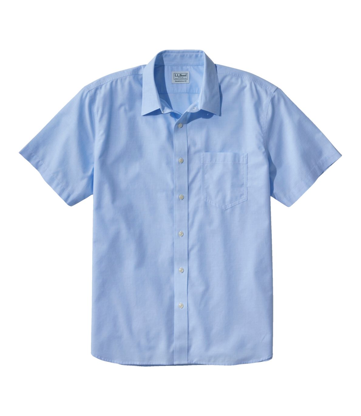 Men's Wrinkle-Free Everyday Shirt, Traditional Untucked Fit, Short-Sleeve
