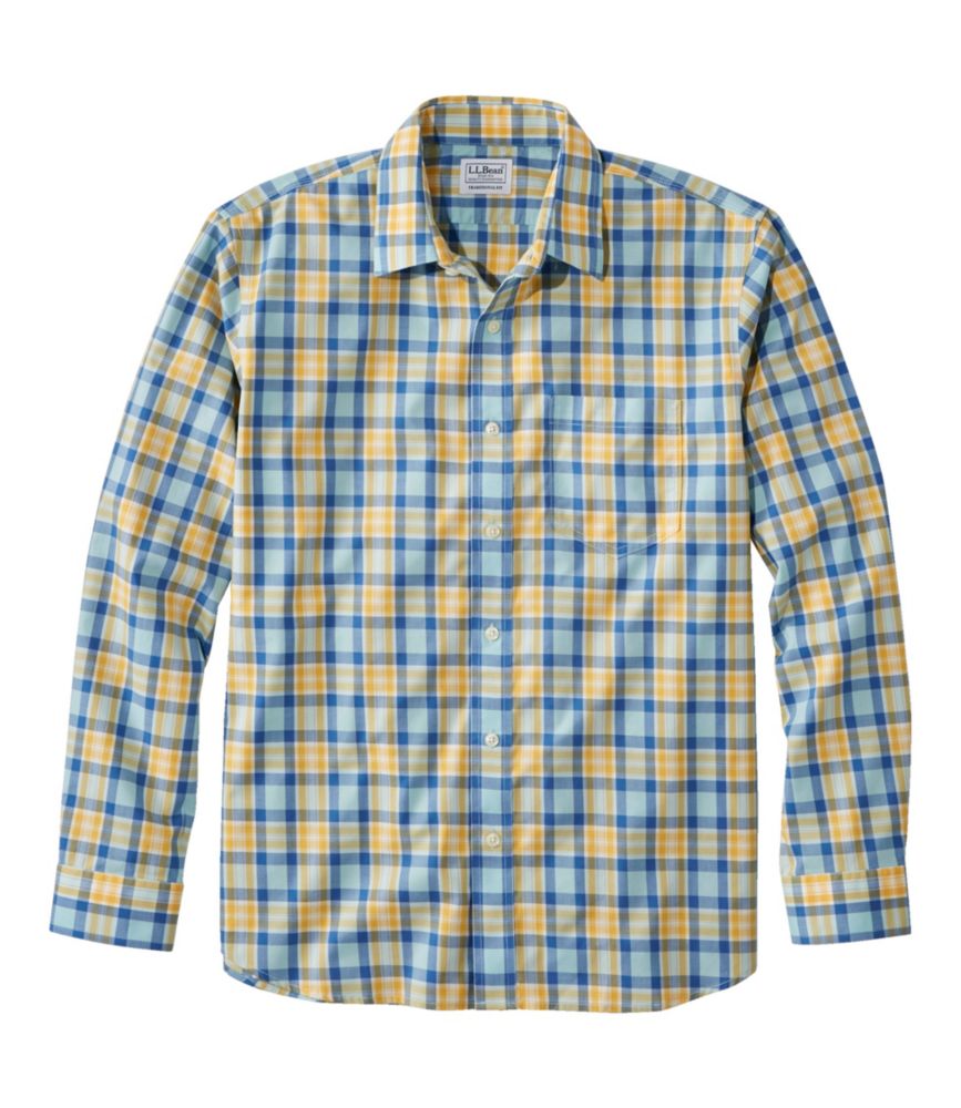 Men's Bean's Wrinkle-Free Everyday Shirt, Traditional Untucked Fit, Plaid, Long-Sleeve