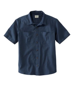 Men's BeanFlex Twill Shirt, Traditional Untucked Fit, Short-Sleeve