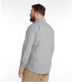 Men's Comfort Stretch Chambray Shirt, Long-Sleeve, Slightly Fitted Untucked Fit, Stripe